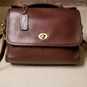 Coach Gorgeous Vintage 90s Bag Mahogany Brown Leather 9870